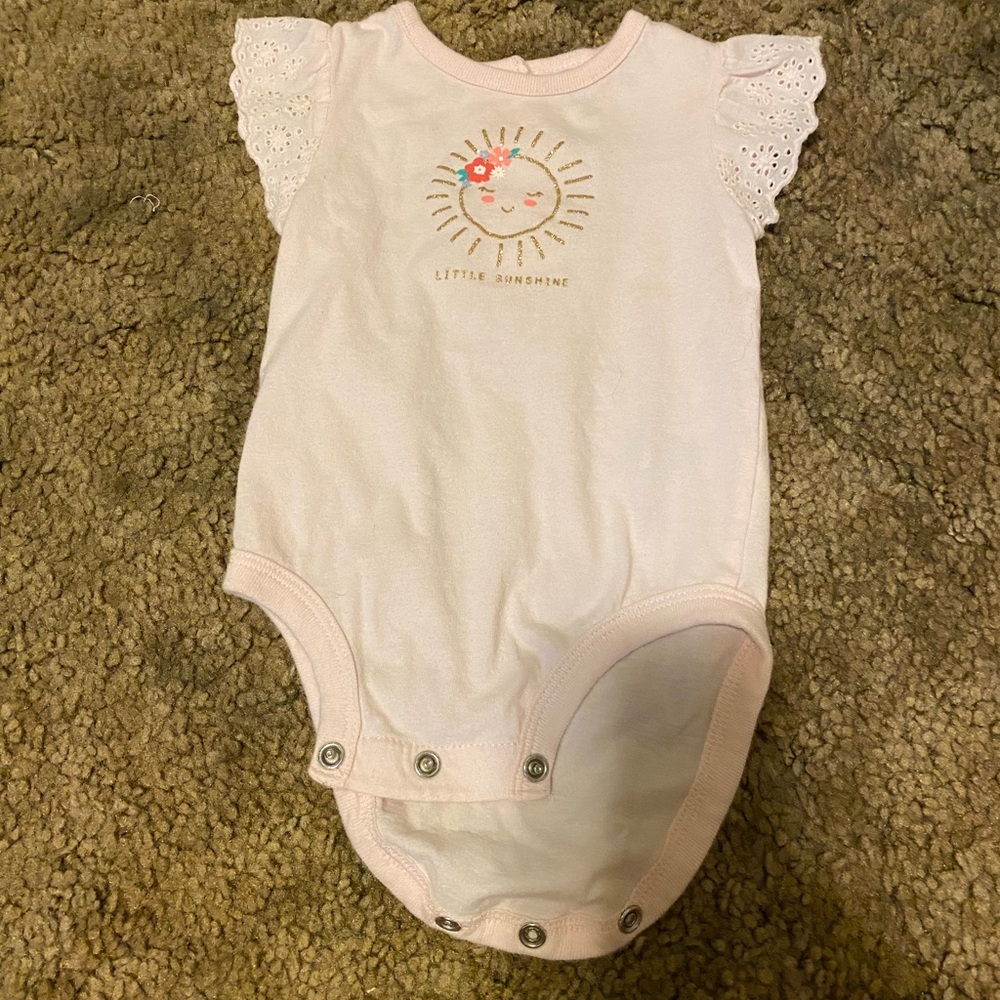 Little Sunshine White Baby Onesie